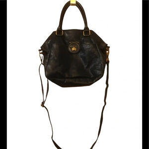 Vintage Y2k Elliott Lucca black leather crossbody handbag purse Fall Classic